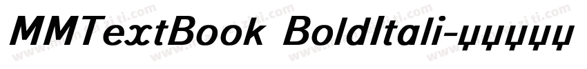 MMTextBook BoldItali字体转换